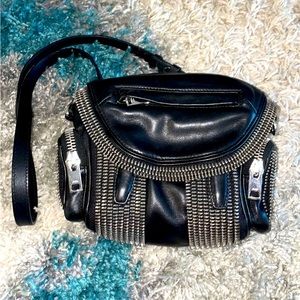 Alexander Wang Black Leather Micro Marti Shoulder Bag